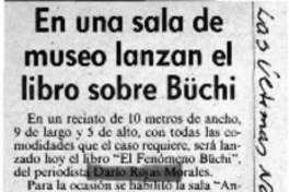 En una sala de museo lanzan el libro sobre Büchi  [artículo].
