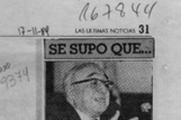 Se supo que --  [artículo].