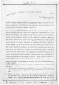 Crítica y noticias de libros  [artículo] Tulio Mendoza Belio.