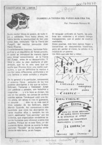 Cuando la Tierra del Fuego aún era tal  [artículo] Fernando Romero M.