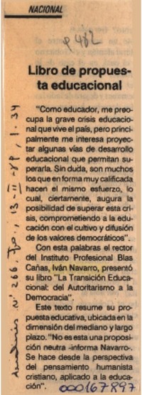 Libro de propuesta educacional