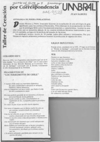 Antología de poesía poblacional