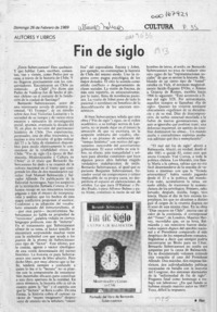 Fin de siglo  [artículo] Filebo.
