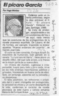 El pícaro García  [artículo] Hugo Montes.