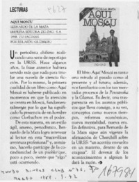 Aquí Moscú  [artículo].