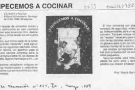 Empecemos a cocinar  [artículo] Rosita Garrido Labbé.