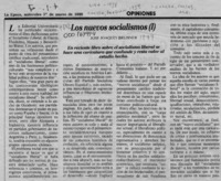 Los nuevos socialismos  [artículo] José Joaquín Brunner.