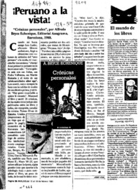 Peruano a la vista!  [artículo] José Leal.