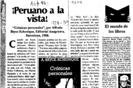 Peruano a la vista!  [artículo] José Leal.