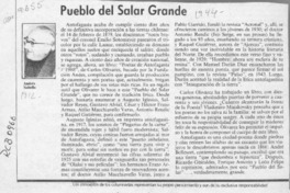 Pueblo del Salar Grande  [artículo] Andrés Sabella.