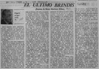 El último brindis  [artículo] Miguel Angel Díaz A.