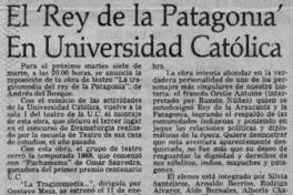 El "Rey de la Patagonia" en Universidad Católica