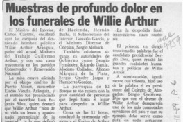 Muestras de profundo dolor en los funerales de Willie Arthur