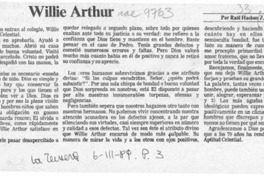 Pesar por muerte de Willie Arthur