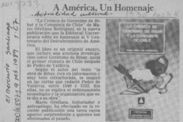 A América, un homenaje  [artículo].