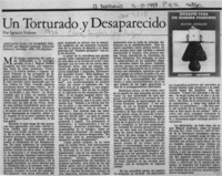 Un torturado y desaparecido