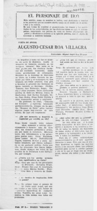 Augusto César Roa Villagra  [artículo] Miguel Angel Roa Rioseco.