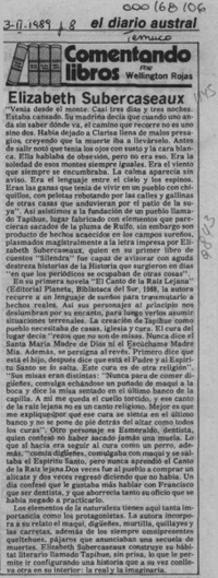 Elizabeth Subercaseaux  [artículo] Wellington Rojas.
