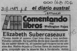 Elizabeth Subercaseaux  [artículo] Wellington Rojas.