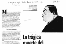 La trágica muerte del poeta Chocano  [artículo] Marino Muñoz Lagos.
