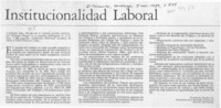 Institucionalidad laboral  [artículo] Francisco Walker E.
