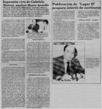 Expresión viva de Gabriela Mistral, analizó Mario Arnello