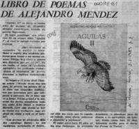 Libro de poemas de Alejandro Méndez  [artículo].