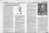 El suicidio de Violeta Parra  [artículo] Tizio.