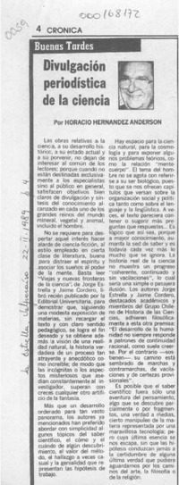 Divulgación periodística de la ciencia