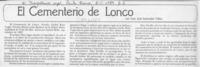 El cementerio de Lonco