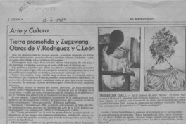 Tierra prometida y Zugzwang, obras de V. Rodríguez y C. León  [artículo] Bernardo Soria.