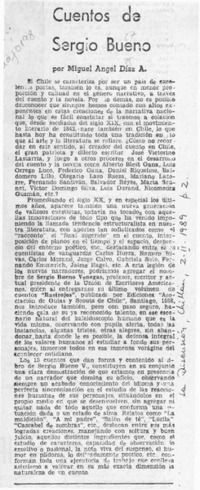 Cuentos de Sergio Bueno
