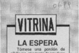 La espera  [artículo] Omar Lara.