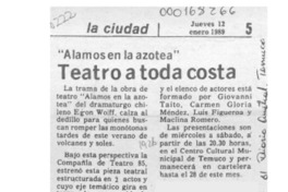 Teatro a toda costa  [artículo].