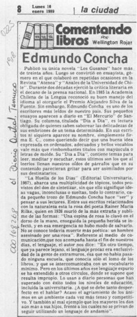 Edmundo Concha  [artículo] Wellington Rojas.
