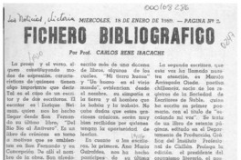 Fichero bibliográfico  [artículo] Carlos René Ibacache.