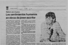 Los sentimientos humanos en obras de joven escritor  [artículo].
