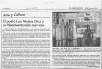 El poeta Luis Muñoz Díaz y su bienaventurado mensaje  [artículo] Ruth Eliana Merino.
