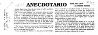 Anecdotario  [artículo] Ana Iris Alvarez Núñez.