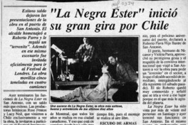 "La Negra Ester" inició su gran gira por Chile
