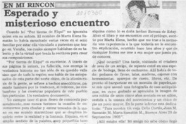 Esperado y misterioso encuentro