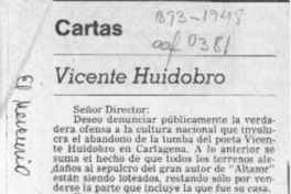 Vicente Huidobro  [artículo] Ronnie Muñoz Martineaux.