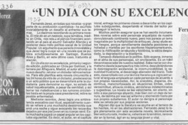 "Un día con su excelencia"  [artículo] Ramiro Rivas.