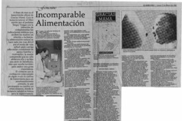 Incomparable alimentación