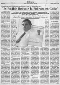"Es posible reducir la pobreza en Chile"