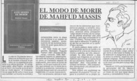 El modo de morir de Mahfud Massis