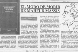 El modo de morir de Mahfud Massis