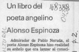 Un Libro del poeta angelino Alonso Espinoza  [artículo].