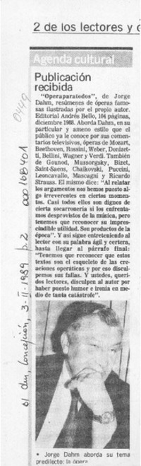 Publicación recibida  [artículo].