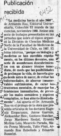 Publicación recibida  [artículo].